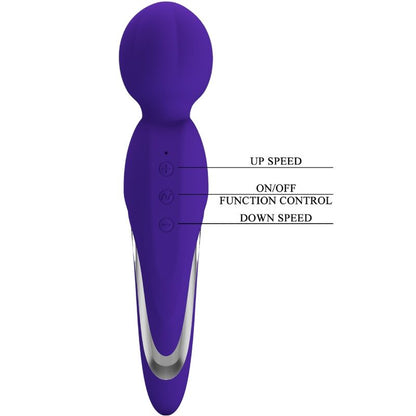 Close-up da Varinha Vibradora Pretty Love Walter Roxo, mostrando seu design ergonômico e acabamento em silicone.