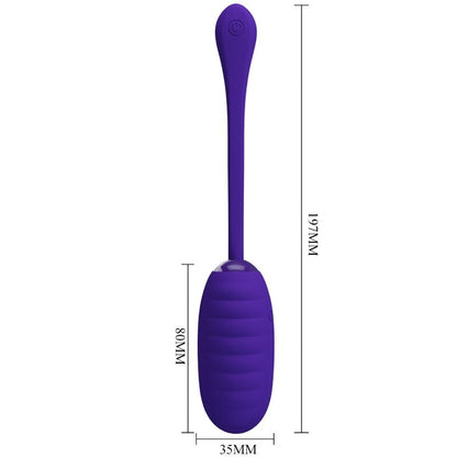 PRETTY LOVE Ovo Vibratório Recarregável Kirk Roxo 12 Funções para prazer discreto
