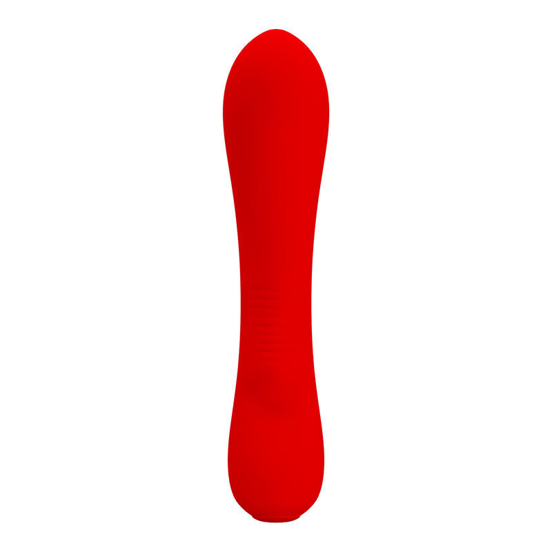 Vibrador PRETTY LOVE Prescott Recarregável Vermelho de silicone com 12 funções.