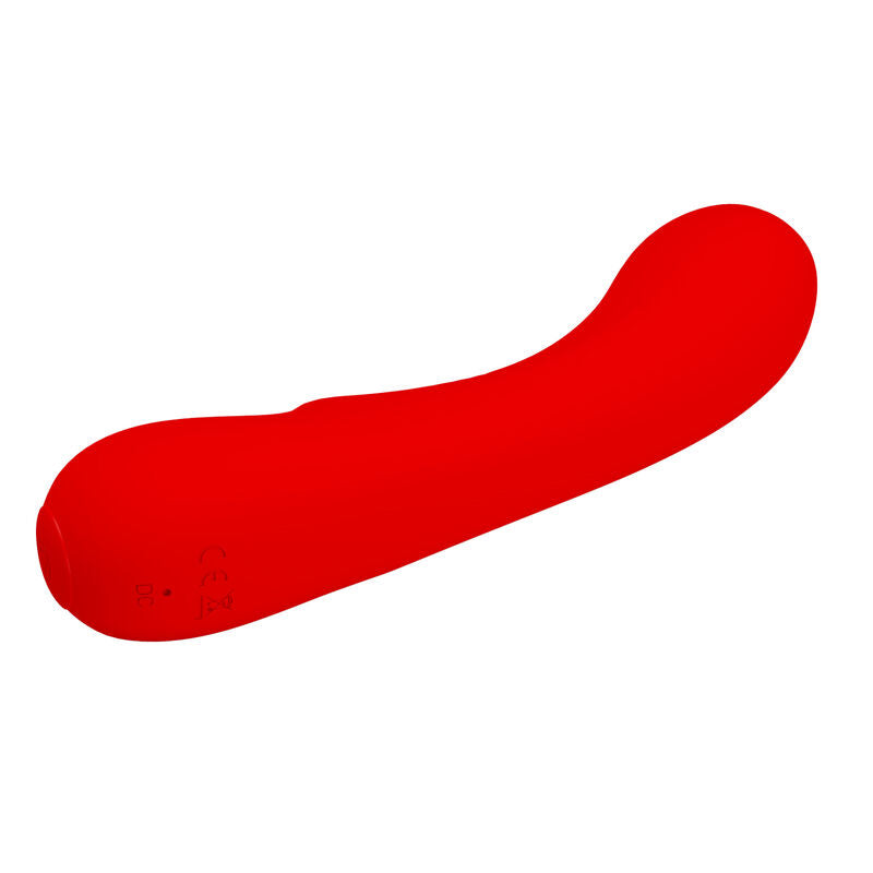 Vibrador PRETTY LOVE Prescott Recarregável Vermelho de silicone com 12 funções.