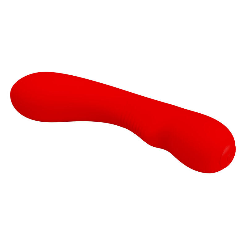 Vibrador PRETTY LOVE Prescott Recarregável Vermelho de silicone com 12 funções.