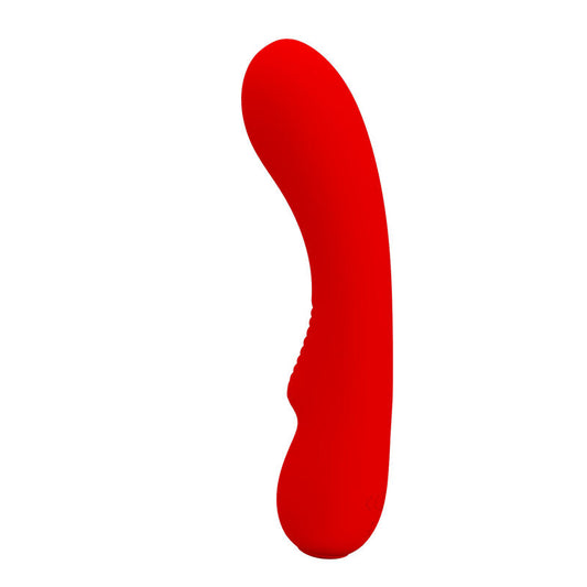 Vibrador PRETTY LOVE Prescott Recarregável Vermelho de silicone com 12 funções.