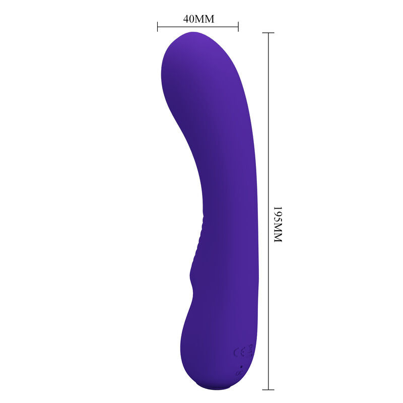 Vibrador recarregável Pretty Love Prescott Roxo de silicone macio