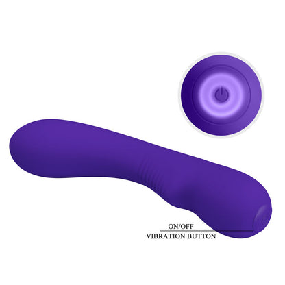Vibrador recarregável Pretty Love Prescott Roxo de silicone macio
