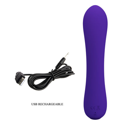 Vibrador recarregável Pretty Love Prescott Roxo de silicone macio