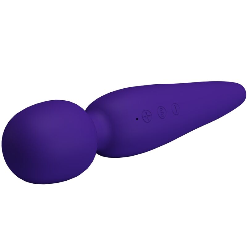 Close-up of the PRETTY LOVE Massajador Maredith Roxo, showcasing its smooth silicone texture and ergonomic design.
