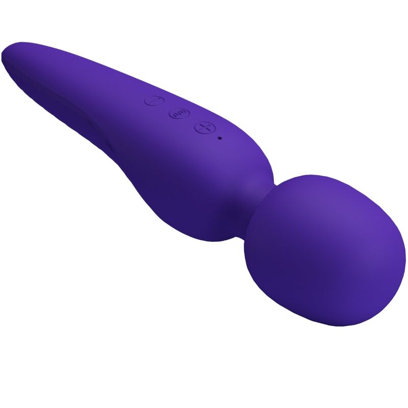 Close-up of the PRETTY LOVE Massajador Maredith Roxo, showcasing its smooth silicone texture and ergonomic design.