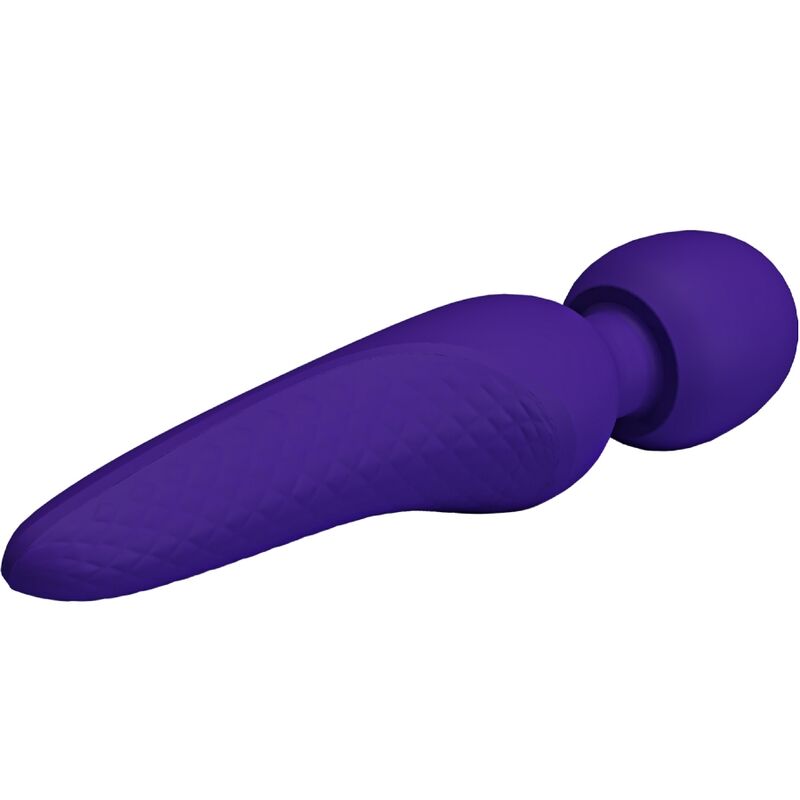 Close-up of the PRETTY LOVE Massajador Maredith Roxo, showcasing its smooth silicone texture and ergonomic design.