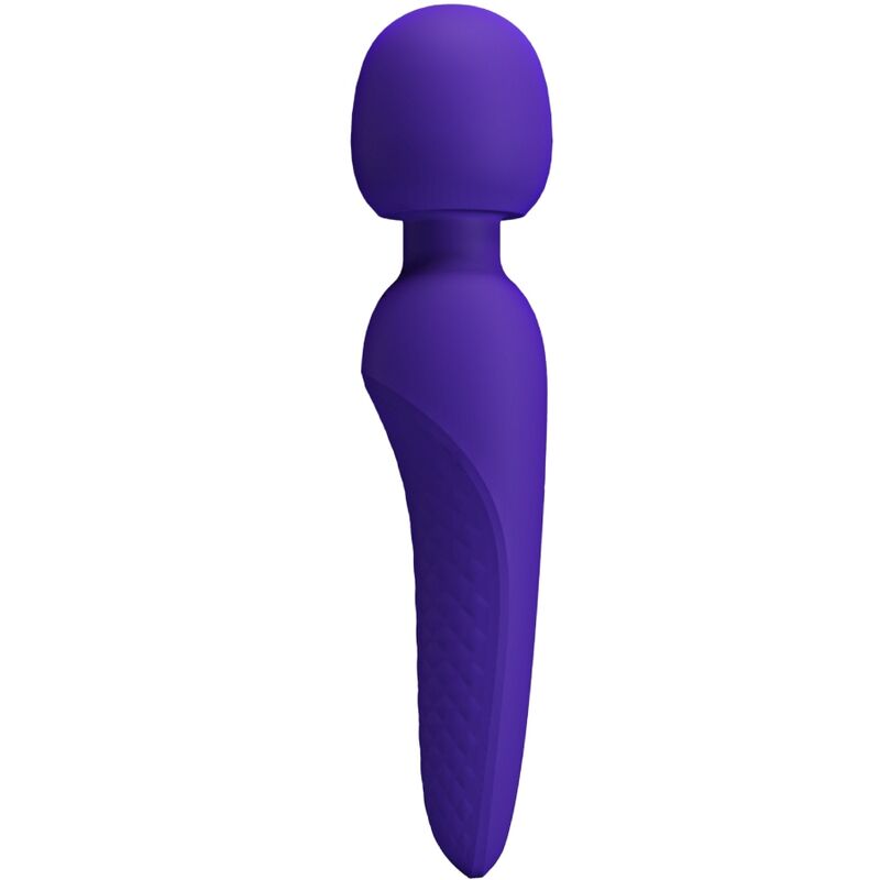 Close-up of the PRETTY LOVE Massajador Maredith Roxo, showcasing its smooth silicone texture and ergonomic design.