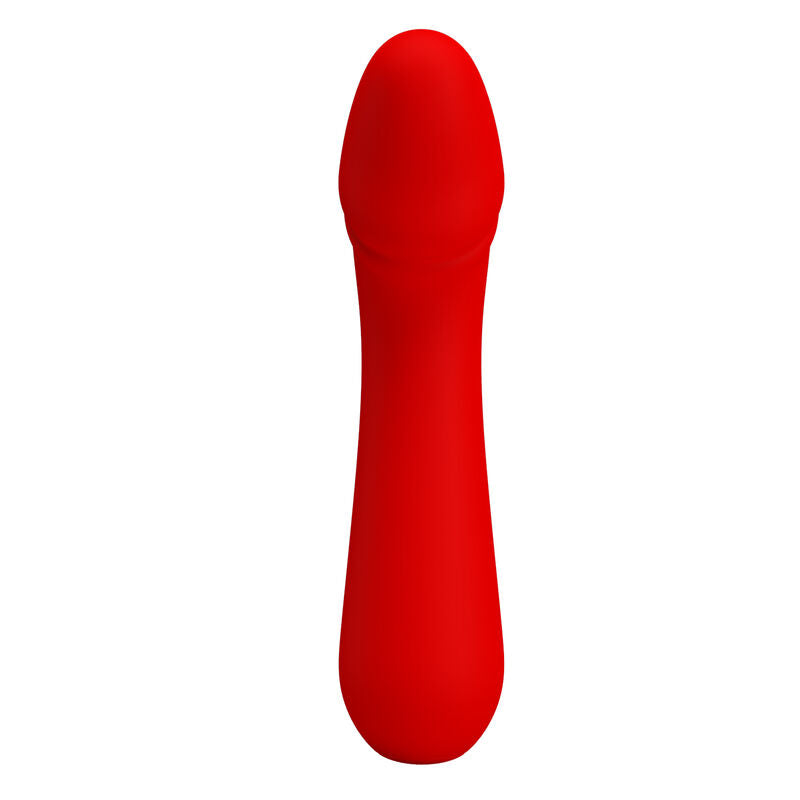 Vibrador Pretty Love Cetus de silicone vermelho para estimulação do Ponto G