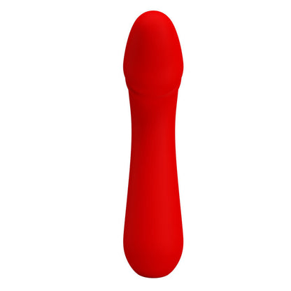 Vibrador Pretty Love Cetus de silicone vermelho para estimulação do Ponto G