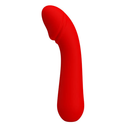 Vibrador Pretty Love Cetus de silicone vermelho para estimulação do Ponto G