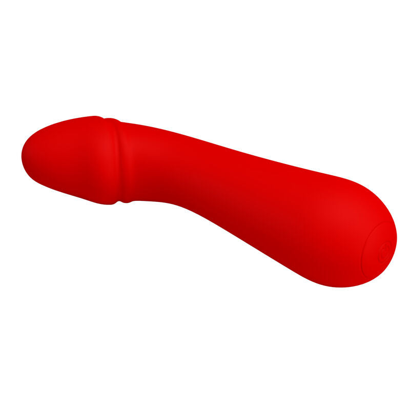 Vibrador Pretty Love Cetus de silicone vermelho para estimulação do Ponto G