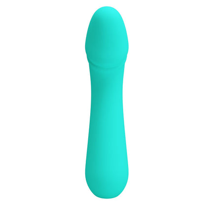 Vibrador PRETTY LOVE Cetus Aqua Verde para estimulação do ponto G, feito de silicone macio e recarregável.