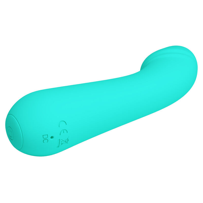 Vibrador PRETTY LOVE Cetus Aqua Verde para estimulação do ponto G, feito de silicone macio e recarregável.
