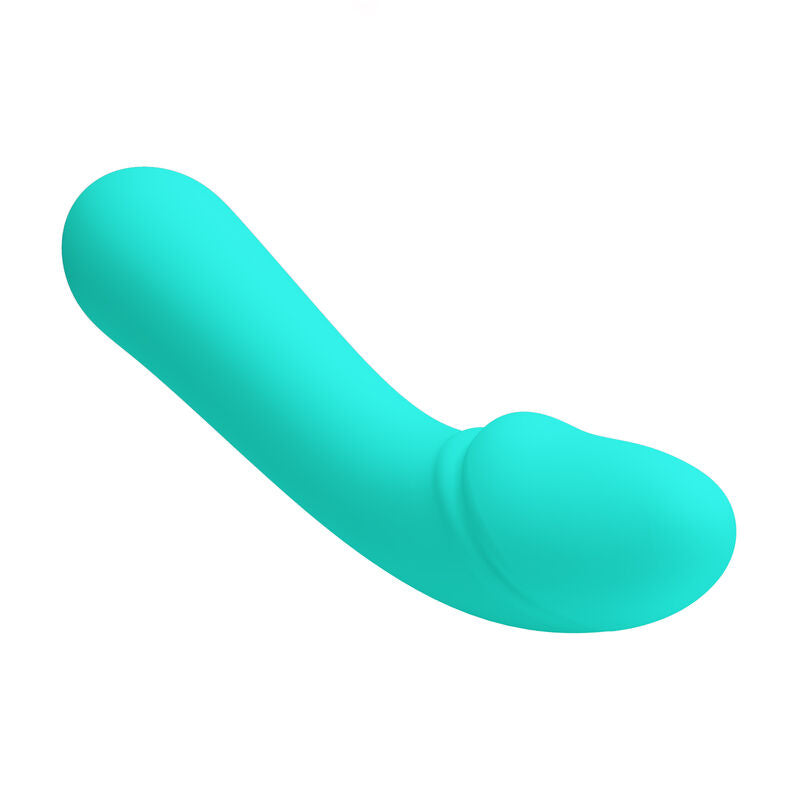 Vibrador PRETTY LOVE Cetus Aqua Verde para estimulação do ponto G, feito de silicone macio e recarregável.