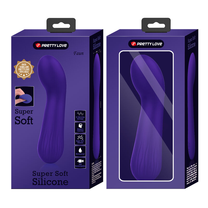 Vibrador Ponto G Recarregável Pretty Love Faun Roxo em silicone macio