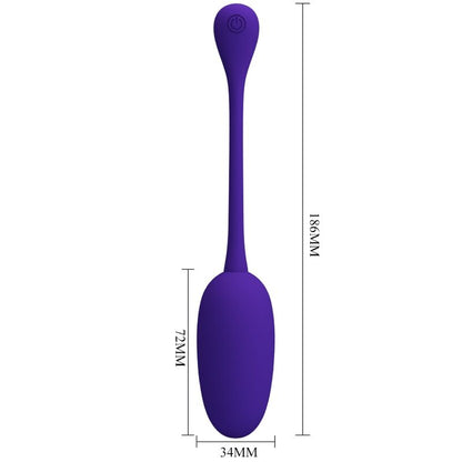 Close-up do Ovo Vibratório Recarregável PRETTY LOVE Knucker Roxo, destacando seu design e cor.