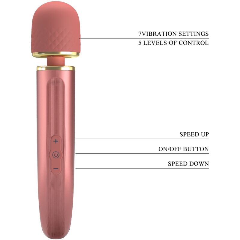 PRETTY LOVE Massageador de Ponto G Recarregável 7 Modos Rosa com design ergonómico