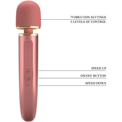 PRETTY LOVE Massageador de Ponto G Recarregável 7 Modos Rosa com design ergonómico
