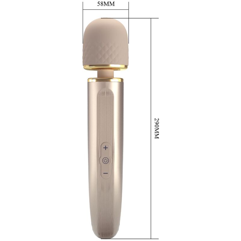 PRETTY LOVE Massageador Ergonómico 7 Vibrações USB Champanhe em silicone supermacio para estimulação