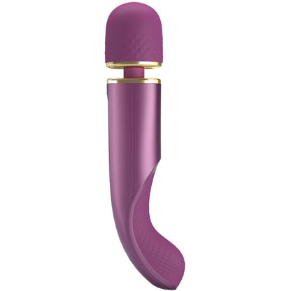 Close-up of the PRETTY LOVE Massageador Pessoal Roxo with 7 Vibration Modes, highlighting its soft silicone head and ergonomic design.
