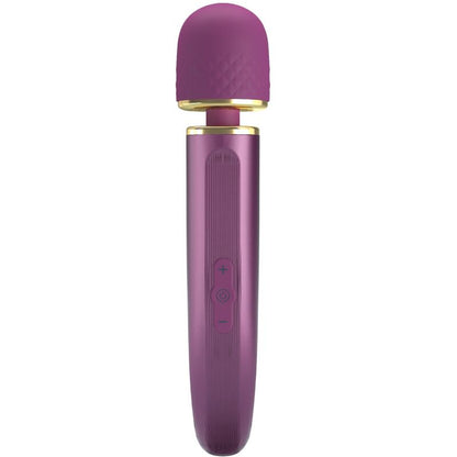 Close-up of the PRETTY LOVE Massageador Pessoal Roxo with 7 Vibration Modes, highlighting its soft silicone head and ergonomic design.