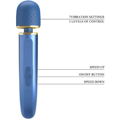 Close-up of the PRETTY LOVE Massageador with 7 Padrões de Vibração, showing its soft silicone texture and ergonomic design.