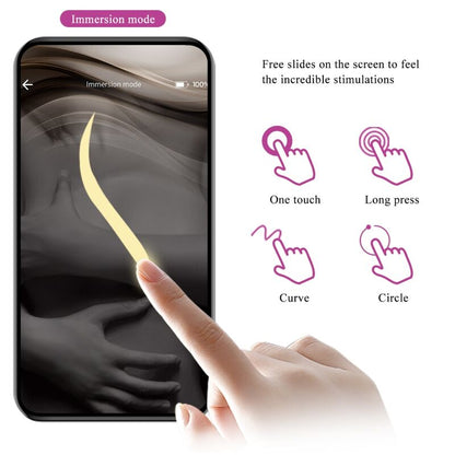 Vibrador PRETTY LOVE Jayleen roxo com controle via APP e remoto.