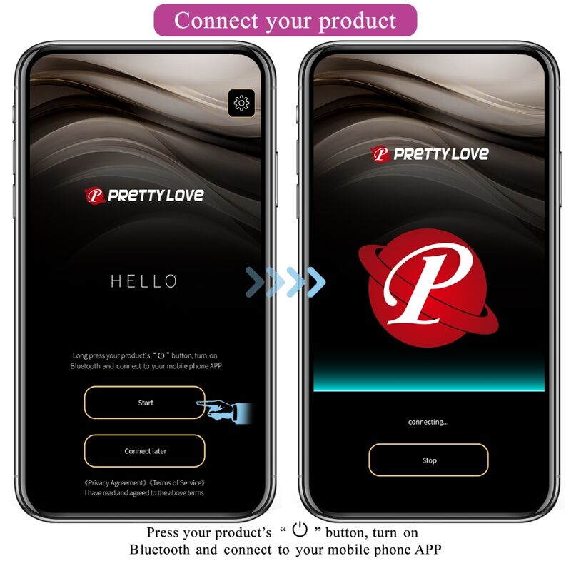 Vibrador PRETTY LOVE Jayleen roxo com controle via APP e remoto.