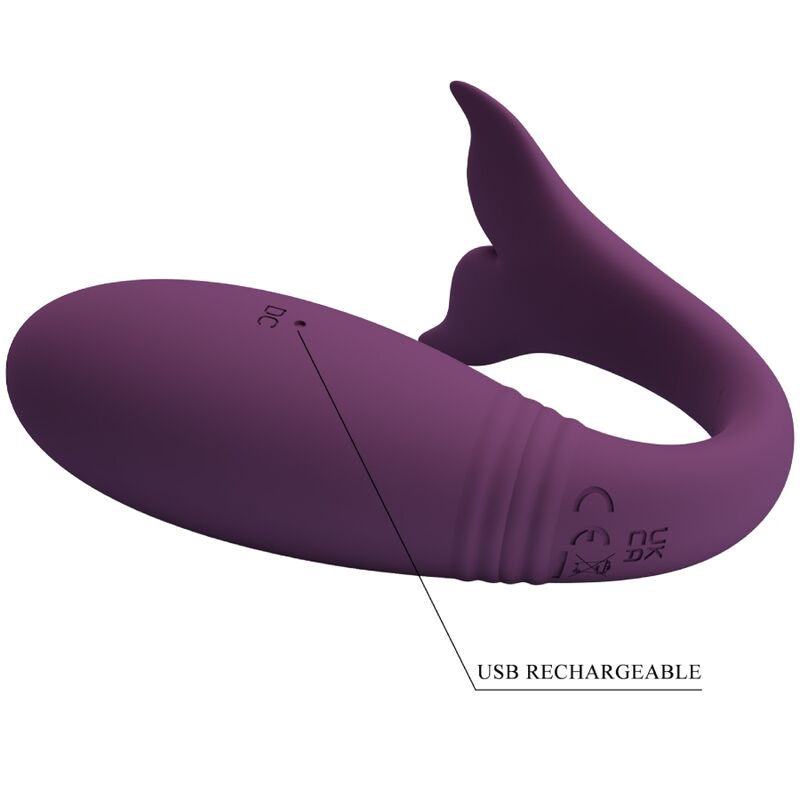 Vibrador PRETTY LOVE Jayleen roxo com controle via APP e remoto.