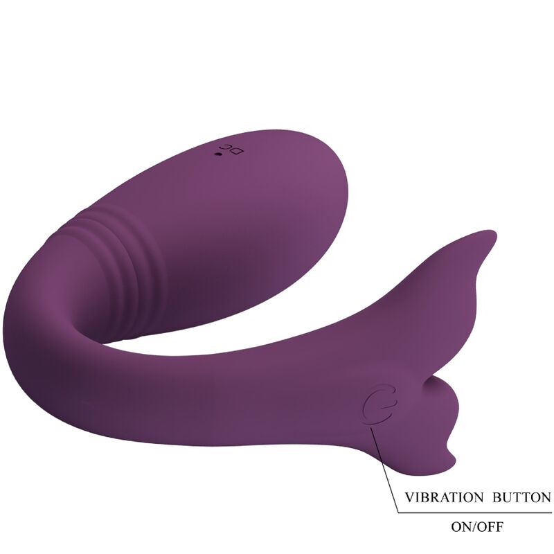 Vibrador PRETTY LOVE Jayleen roxo com controle via APP e remoto.