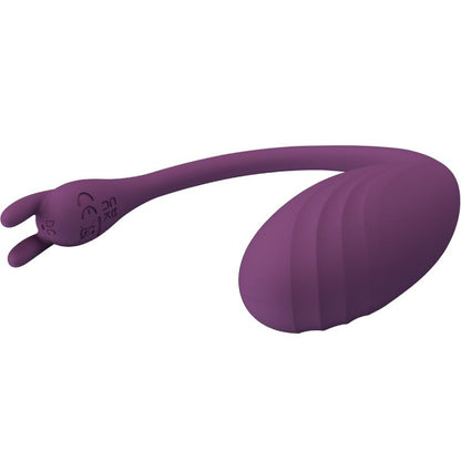 Close-up do Vibrador PRETTY LOVE Catalina App Controle Remoto Roxo, destacando seu design ergonômico e cor.