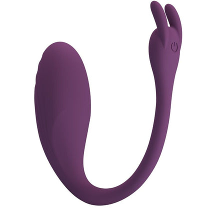 Close-up do Vibrador PRETTY LOVE Catalina App Controle Remoto Roxo, destacando seu design ergonômico e cor.