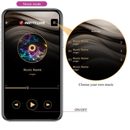 Close-up do Vibrador PRETTY LOVE Catalina App Controle Remoto Roxo, destacando seu design ergonômico e cor.