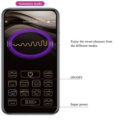 Close-up do Vibrador PRETTY LOVE Catalina App Controle Remoto Roxo, destacando seu design ergonômico e cor.