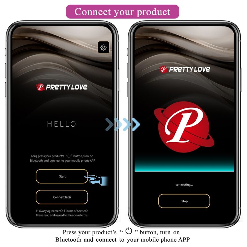 Close-up do PRETTY LOVE Plug Anal Jefferson Roxo Controlado por App E-Stim mostrando sua textura e características.