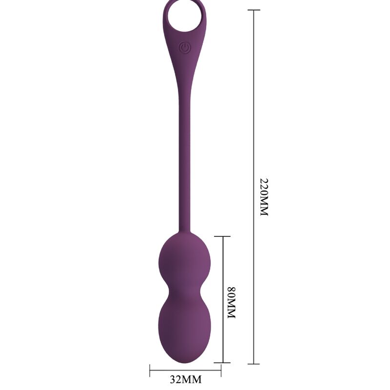 Bolas de Kegel Pretty Love Elvira Roxo com controlo via app e remoto