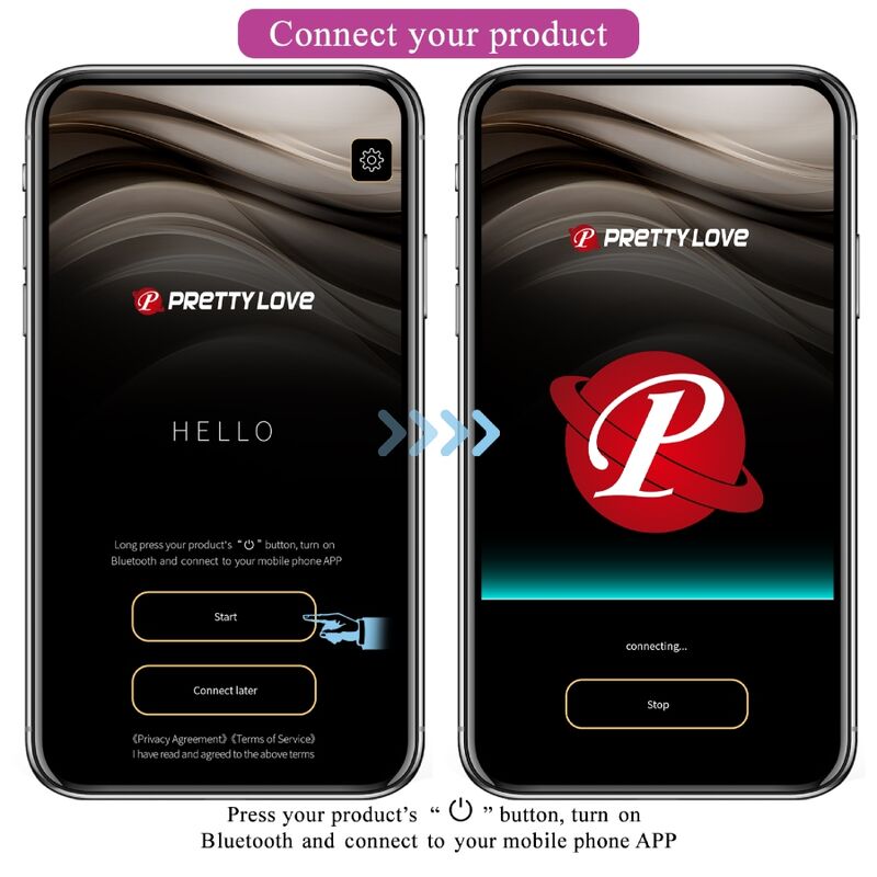 Bolas de Kegel Pretty Love Elvira Roxo com controlo via app e remoto