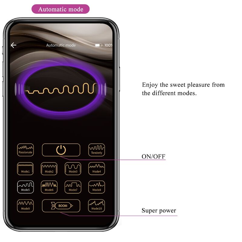 Bolas de Kegel Pretty Love Elvira Roxo com controlo via app e remoto