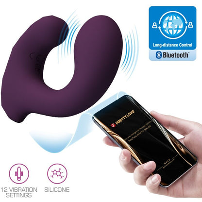 PRETTY LOVE Billy Vibrador para Casais com Controle Remoto e App Roxo