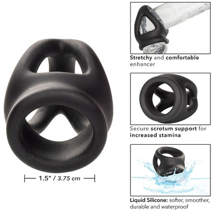 Anel Peniano Alpha de Gaiola Dupla Preto