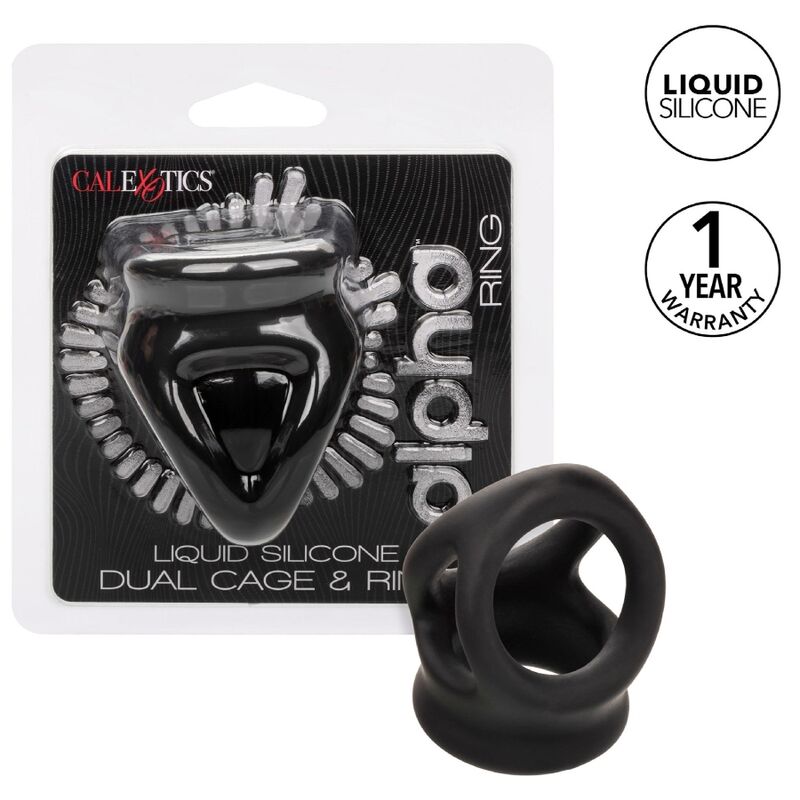 Anel Peniano Alpha de Gaiola Dupla Preto