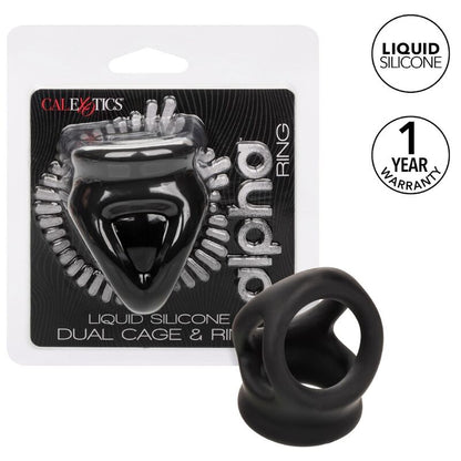 Anel Peniano Alpha de Gaiola Dupla Preto