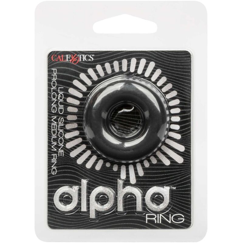 Anel Peniano Prolongador Alpha de Silicone Líquido Preto