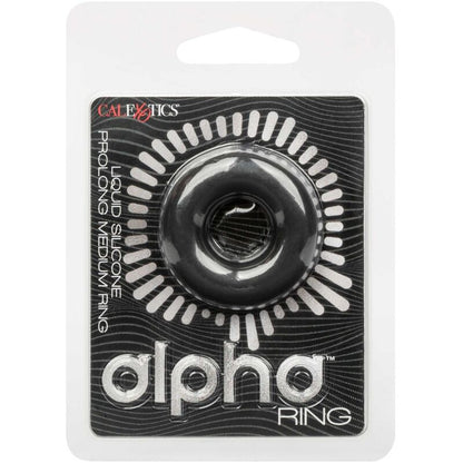 Anel Peniano Prolongador Alpha de Silicone Líquido Preto
