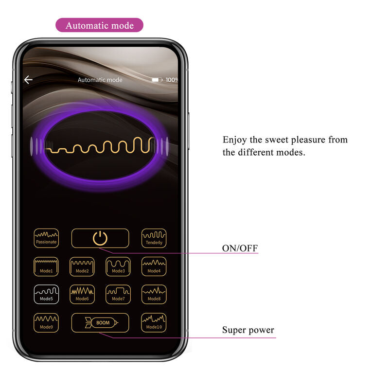PRETTY LOVE Hector Vibrador Eletrochoque com Controle Via App Roxo