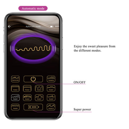 PRETTY LOVE Hector Vibrador Eletrochoque com Controle Via App Roxo