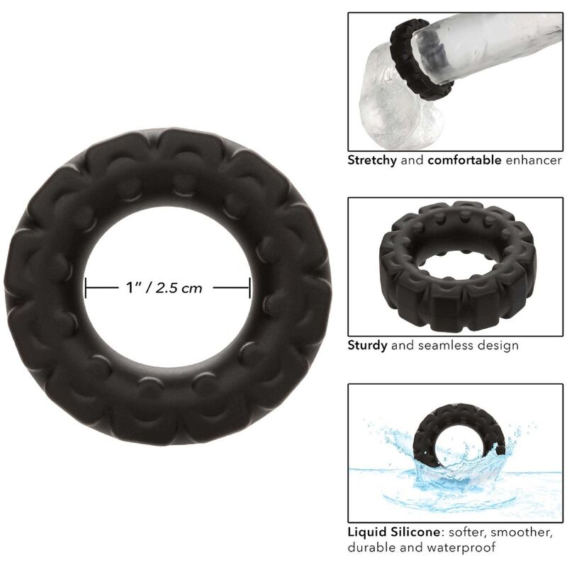 Anel Peniano Alpha Prolong Tread Preto