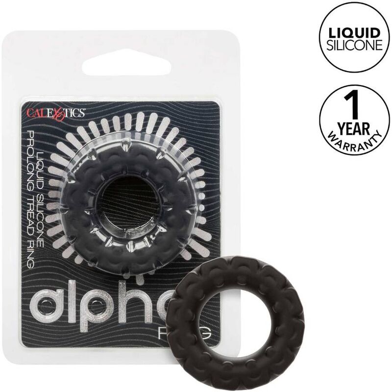 Anel Peniano Alpha Prolong Tread Preto